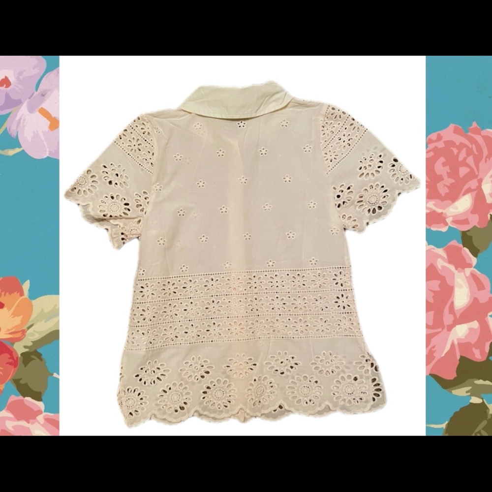ModCloth eyelet button down shirt - Picture 2 of 3